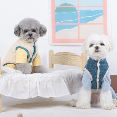 China PSM Viable Fashionable Dogs Plush Warm Vest Thickened Autumn Winter Pet Clothes For Warm Dogs for sale