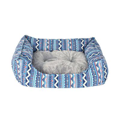 China High Quantity Sustainable Luxury Pet Bed Comfortable Soft Cotton Winter And Summer Use Pet Beds for sale