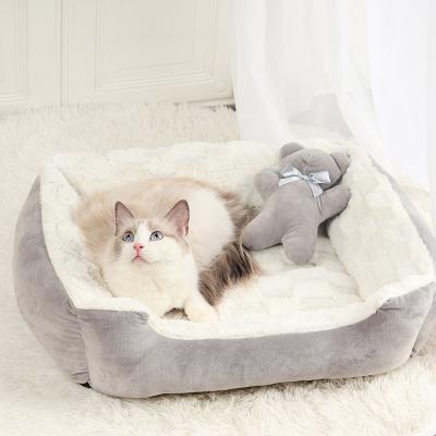 China Luxury Multi-colors Velvet Pet Beds Luxury Viable Bedding Custom Bedding Cat Bed Puppy Dog Bed Accessories Wholesale for sale