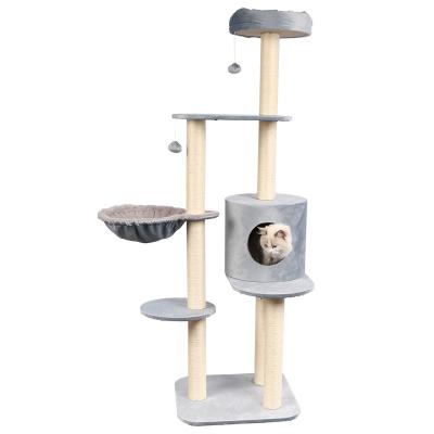 China Cat Scratching Post Viable for Wall Large Cat Scratch Tree Tower Big Cat Tree House for sale