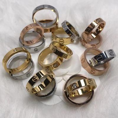 China Factory Wholesale 316L Stainless Steel CLASSIC Love Ring Charm Eternal Screw Ring Jewelry for sale