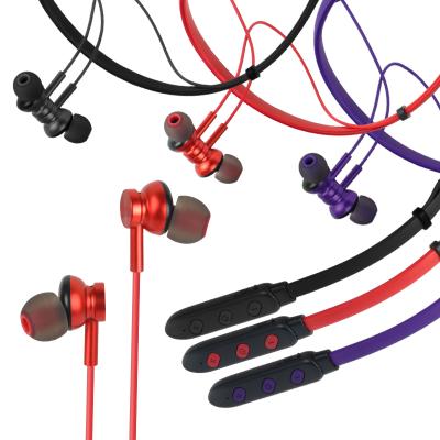 China In-ear Neckband Earphone Magnetic Waterproof Radio 5.0 Sport Earphones Metal Tws Stereo Earphone for sale