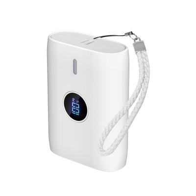 China Wholesale Price Protable Mini Powerbank Charger Size 1000mAh High Capacity 4 USB Outputs Super Power Banks LED Display With Lanyard for sale