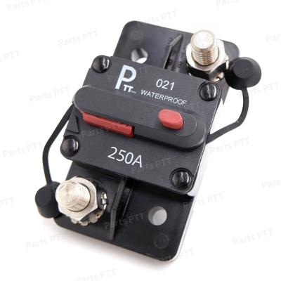 China Waterproof Automotive Circuit Breaker T3+Switch 250A Circuit Breaker With Manual Reset Square Circuit Breaker 48.6*74*46.2mm for sale