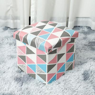 China Sustainable Multifunction morden foldable storage box,linen material,sofa,seat storage for sale