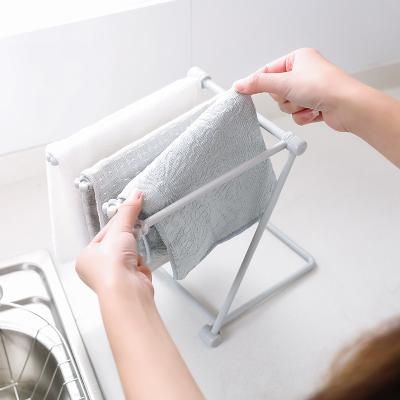 China Sustainable kitchen folds up dishcloth storage rack, cup draining rack and produce shelf for sale