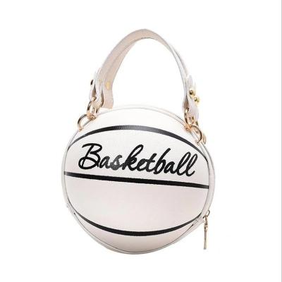 China 1pcs Fashion Ball Handbags For Teens Women Shoulder Bags Cross - Body Chain Handbags Personality Female Pink Basketball Leather Bag for sale