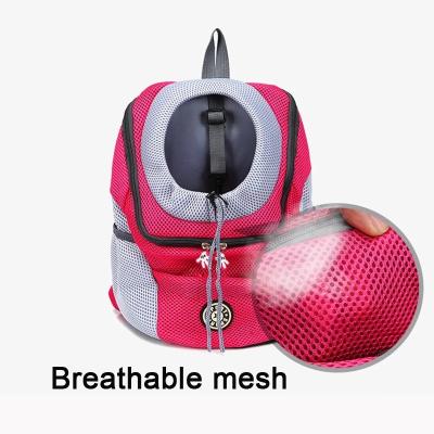 China New Breathable Portable Outdoor Dog Travel Shoulder Bag Outdoor Travel Backpack Carry Dog Front Bag Mesh Backpack for sale