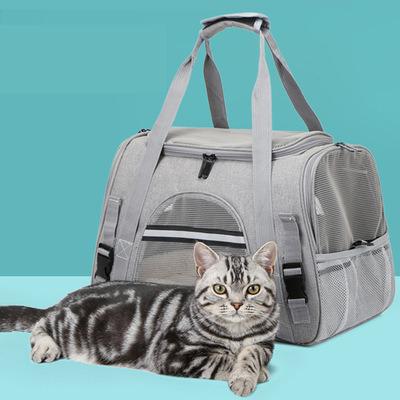 China OEM ODM Breathable Airline Approved Soft Sided Pet Carrier For Cats And Dogs Portable Car Seat Tote Handbags Travel Pet Bag Safe for sale