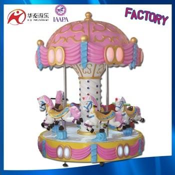 China 2017 coin operation chiristmas carousel fairground rides 6 seats carousel horse amusement carousel rides for sale for sale