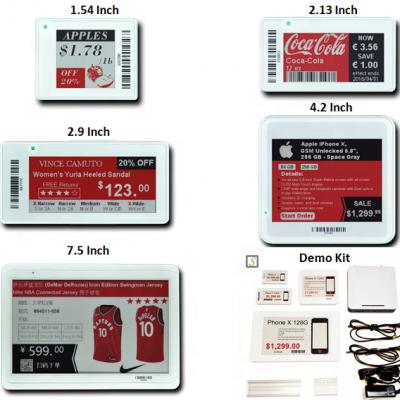 China SUNY 3 Color Electronic Paper Demo Kit of Display Supermarket Shelf Label E-Ink E-Paper Digital Display for sale