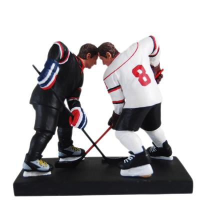 China Artificial Wholesale Resin Opens Sports Player Statue Figure For Home Decoration for sale