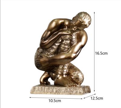 China Artificial Hot Selling Imitation Copper Resin Sports Ornaments Sculpture Opens Male Yoga Ornaments for sale