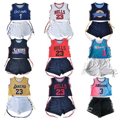 China Top/Best Quality Antibacterial Women's Basketball Set Basketball Uniform For Women Women Basketball Team for sale