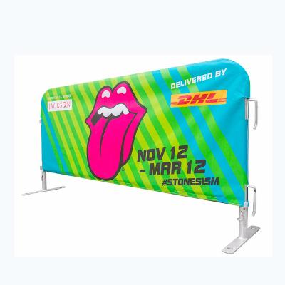 China Reusable Custom Printed Barricade Jacket Barrier Cover Road Barrier Cover Printed Printing for sale