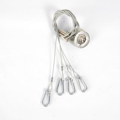 China Display Suspension Lead Wire System And Rope Hanging Cable Kit With Adjuster Hook For Led Panel Hanging for sale