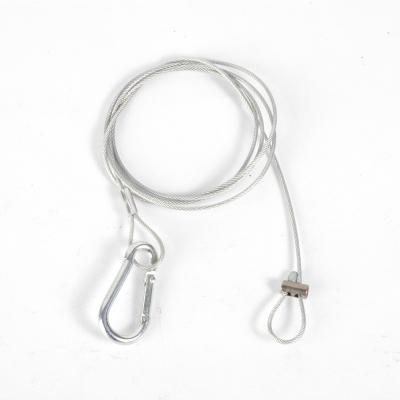 China Hanging System And Display Galvanized Steel Wire Lead Wire Rope Clamp With Hook for sale