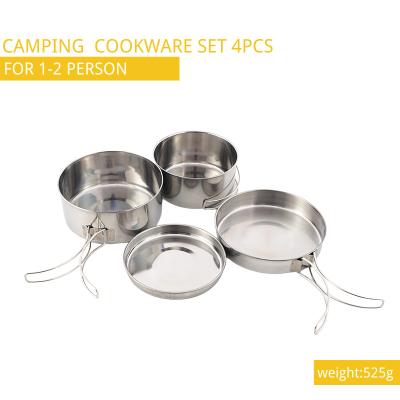 China OEM & ODM Stanley Camping Cooking Set Stainless Staal 4pcs/Set Te koop