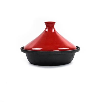 China Water Free Cooking Cheese Fondue Pot Enameled Cast Iron Tajine for sale