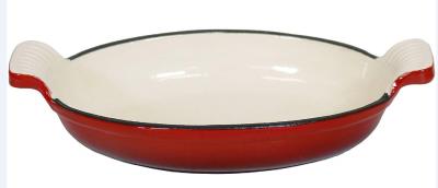 Cina Ghisa durevole che frigge Pan Enameled Cast Iron Pan BSCI ISO9006 in vendita