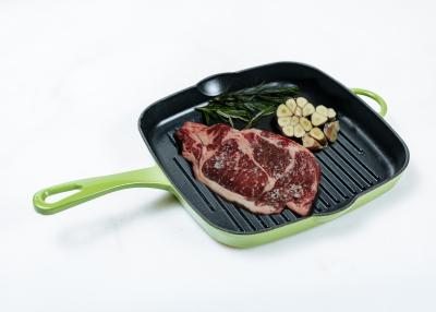 China El verde esmaltó la sartén profunda de Pan Non Stick Cast Iron de la sartén del arrabio en venta