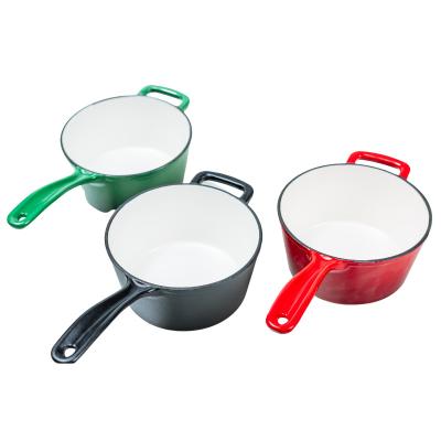 Chine Émaillé non collez le quart émaux 16cm de la casserole 2,5 de fonte à vendre