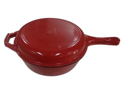 Chine Poêle faite sur commande BSCI/SGS/ISO9001 de cocotte en terre de la fonte 3.2Qt à vendre