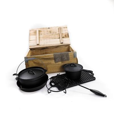 Κίνα Ο cOem καρύκεψε προ το χυτοσίδηρο Cookware που τέθηκε για τη στρατοπέδευση προς πώληση