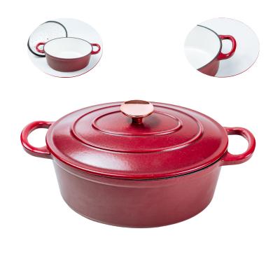 Chine Four 4,5/7,2 quarts de Matt Red Cast Iron Dutch pour le fourneau d'induction à vendre