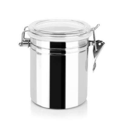 China Food Grade Stainless Steel Airtight Metal Container 1450ml With lid for sale