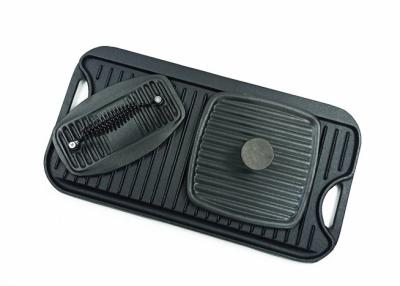 Китай лоток Griddle барбекю Griddle гриля литого железа 51.2*26.5cm с прессой продается