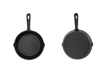 China Preseasoned das Roheisen, das Pan With Long Handle For-Herdplatte brät zu verkaufen