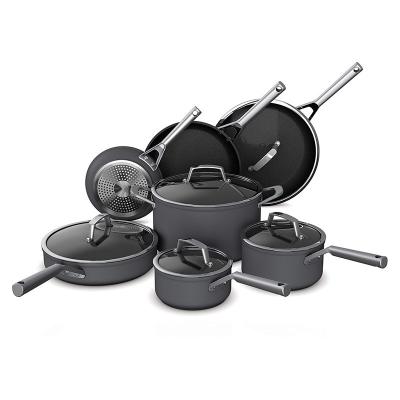 Cina OEM Stainless Steel casserole ＆ Frying Pan 12 Piece Set in vendita