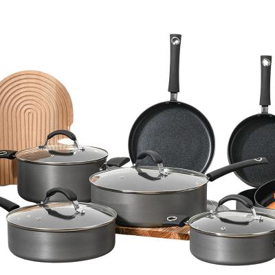 中国 Durable Aluminum Cookware Set With Handle Non-Stick Coating 販売のため