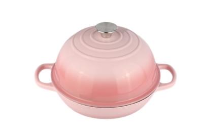 Chine 6QT four hollandais en fonte émaillée rose stylé et fonctionnel à vendre