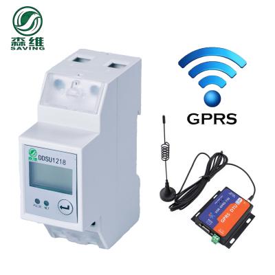 Chine compteur d'électricité de mètre d'énergie de rail de vacarme monophasé de 2W 0.3kg 2p 1 module de la phase GPRS à vendre