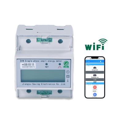 China 1.5(6) Einphasig-Lärm-Schiene Wifi Smart Kilowatts Energie-Meter-Digital-Energie-Monitor zu verkaufen