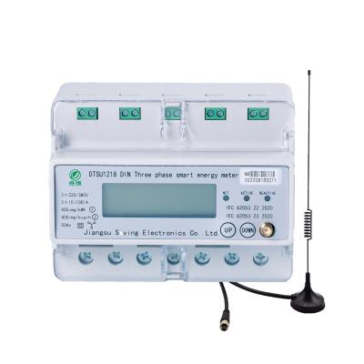 China 220V 380V Din Rail 3 Phase Energy Meter Wifi Prepaid Wireless Smart Meter NB Iot for sale