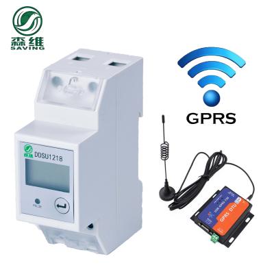 China 5A GPRS Smart bezahlte Energie-Meter-Lärm-Schiene kleines einphasig-frankiertes Meter voraus zu verkaufen