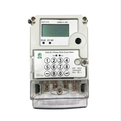 China Accuracy Electricity Prepaid Keypad Meter with RS485 Interface for Wall Mount en venta