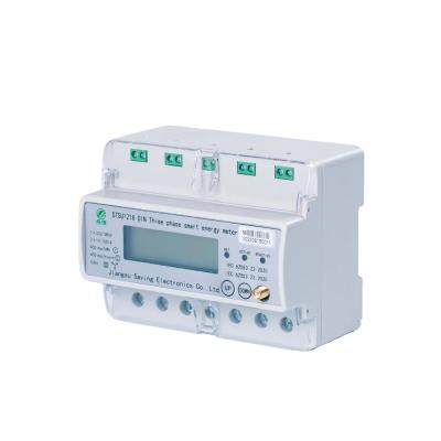 China Compact Design 3 Phase Din Rail Energy Meter 3 X 230V Range 50Hz LCD Display for sale