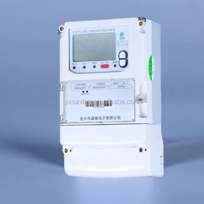 China 50Hz Class 1.0 Accuracy Three Phase White Color LCD Display Prepaid Energy Meter for sale