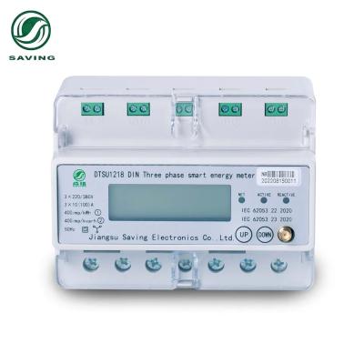 Chine 3 X 230 V Dimension de tension Din Rail 3 Phase Energy Meter 1 kg avec communication RS485 à vendre