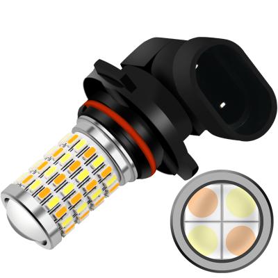 China Fog Lights Wholesale H8 H11 9005 Led Auto Headlight 10-30V 9006 3014 Dual Color 72SMD 3030 4SMD Fog Lights 10-30V DJ137-9006 for sale