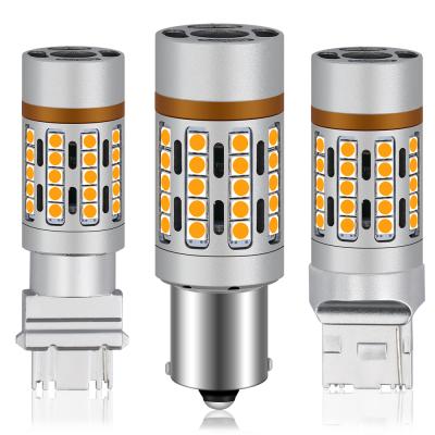 China Turn Light 3156 3157 Light High Power 22.4W 22.4W 1559LM 1156 Ba15s 1157 Led 3030 45 SMD 7443 Auto Canbus Amber Bulbs Turn Signal Light White DJ271 for sale