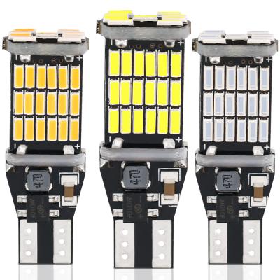 China Emergency Light High Power 4.1W T15 W16w 921 Led 4014 45SMD Auto Car Bulb 12V White Emergency Reverse Light SX279 for sale