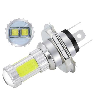 China Motorcycle Led Headlights Hot Selling 10-30V 3.9W H4 COB Led Auto Motorcycle Headlight Bulbs White Headlight DJ190 for sale