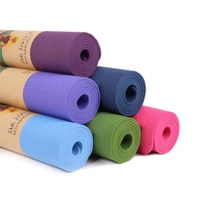 China Low price comfortable fashion fitness exercise yogamat yoga tape chinese factory made mat with strap for sale