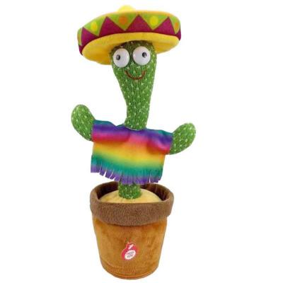 China Electric Plush Toy Dancing Plush Toys Cartoon Cactus Anti Stress Amazon Hot Selling Soft Plush Toy for sale