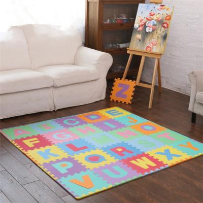 China Promotional Kids Educational Playmat Safety Price Room Soft Kids Waterproof EVA Letter Crawling Mat for sale